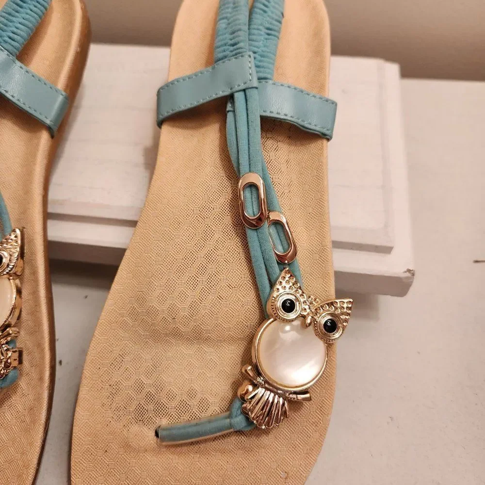 Adorable Owl Sandals with Jewels Size 9.5